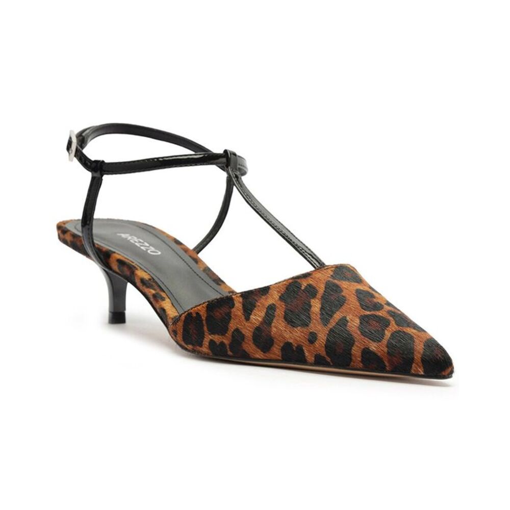Arezzo Teagan Leather Pump, Brown